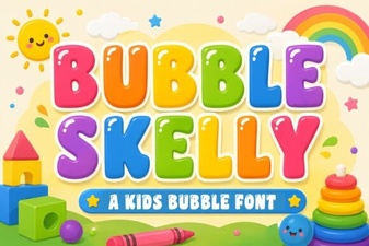 Bubble Skelly Font: a Playful Skeletal Display Typeface
