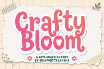 Crafty Bloom Font: Creative Handmade Typography