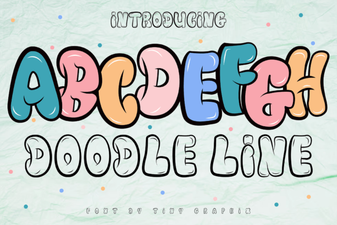 Doodle Line Font - Fun Hand-Drawn Display Typeface Free Download