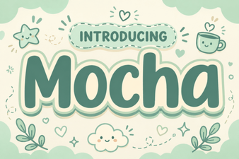 Motcha Font: a Creative Display Typeface for Bold Designs