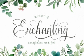 Enchanting Script Font – Elegant Flowing Calligraphy Typeface
